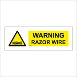 WT354 Warning Razor Wire