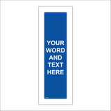 CC352B Your Words Text Choice Custom Personalise Blue Individual