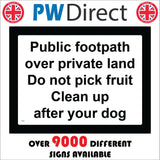 TR857 Public Footpath Private Land Dont Pick Fruit