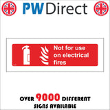 FI324 Not for Use On Electrical Fires Extinguisher Information Safety