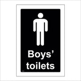 TS032 Boys Toilets White On Black