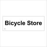 TR795 Bicycle Store Black On White Plaque