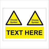 CC635 Text Words Symbol Triangles Bespoke Yellow