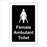 TS172 Female Ambulant Toilet White On Black