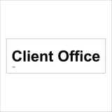 CS681 Client Office Black On White Plaque