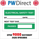 WT404 Electrical Safety Test Date Passed Next Due