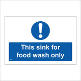 MA904 This Sink For Food Wash Only