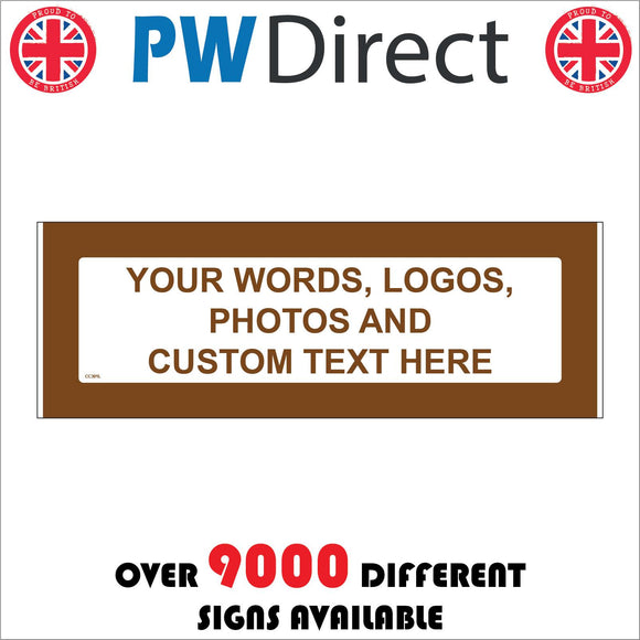 CC301L Brown Words Text Design Logo Image Emblem Photo Symbol