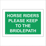TR955 Horse Riders Please Keep To The Bridle Path
