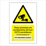 CT120 These Premises Are Monitored 24 Hour CCTV Surveillance