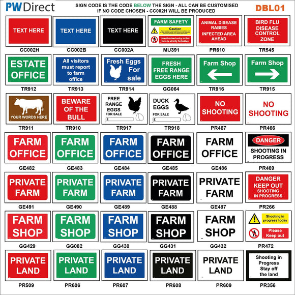 ADBL01 Farm Office Shop Private Land Made Order Free Range Eggs