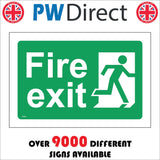 FS391 Fire Exit Right Running Man