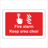 FI464 Fire Alarm Keep Area Clear