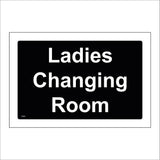 TS085 Ladies Changing Room White On Black