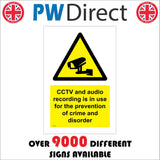 CT123 CCTV Audio Recording In Use Prevention Crime Disorder