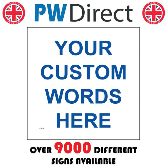 CC203B Blue Text Words Choice Custom Personalise Exclusive