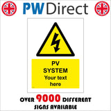 WT424 PV System Your Text Here Custom Personalise Made To Order