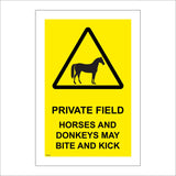 TR742 Private Field Horses Donkeys Kick Bite Stables