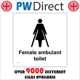 TS264 Female Ambulant Toilet Black On White