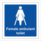 TS262 Female Ambulant Toilet White On Blue