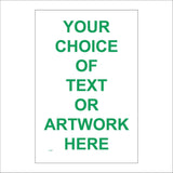 CC103C Bespoke Unique Text Words Choice Artwork Green Custom