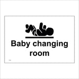 TS136 Baby Changing Room Black On  White