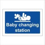 TS137 Baby Changing Station White On Blue
