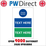 CC583 Your Text Words Choice Blue Green Box