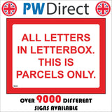 GG446 Letters In Letterbox Parcels Only