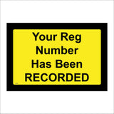 TR899 Your Reg Number Has Been Recorded