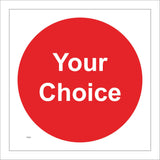 PR526 Red Circle Choice Custom Image Symbol Logo Design