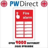 FI448 Fire Alarm Zone Information Board