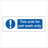 MA914 This Sink For Pot Wash Only