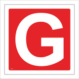 FI355 Letter G Character Alphabet White On Red Space Zone Area
