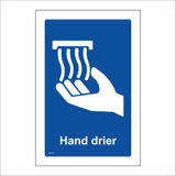 TS129 Hand Drier White On Blue