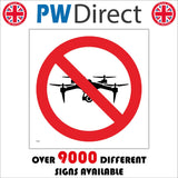 PR555 No Drones Unauthorised Prohibited Safety Restriction