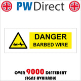 WT342 Danger Barbed Wire