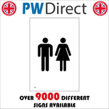 TS055 Male Female Toilet Black On White