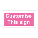 CM438 Customise White On Pink Choice Logo Symbol Name