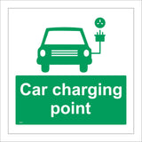 VE475 Car Charging Point White On Green