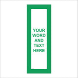 CC351C Green Frame Choice Words Text Custom Personalise Bespoke