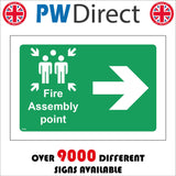 FS529 Fire Assembly Point Right Arrow