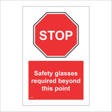 PR564 Stop Safety Glasses Required Beyond This Point