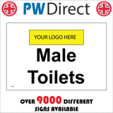 TS225 Male Toilets Your Logo Symbol Custom Personalise