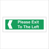 TR919 Please Exit To The Left Arrow
