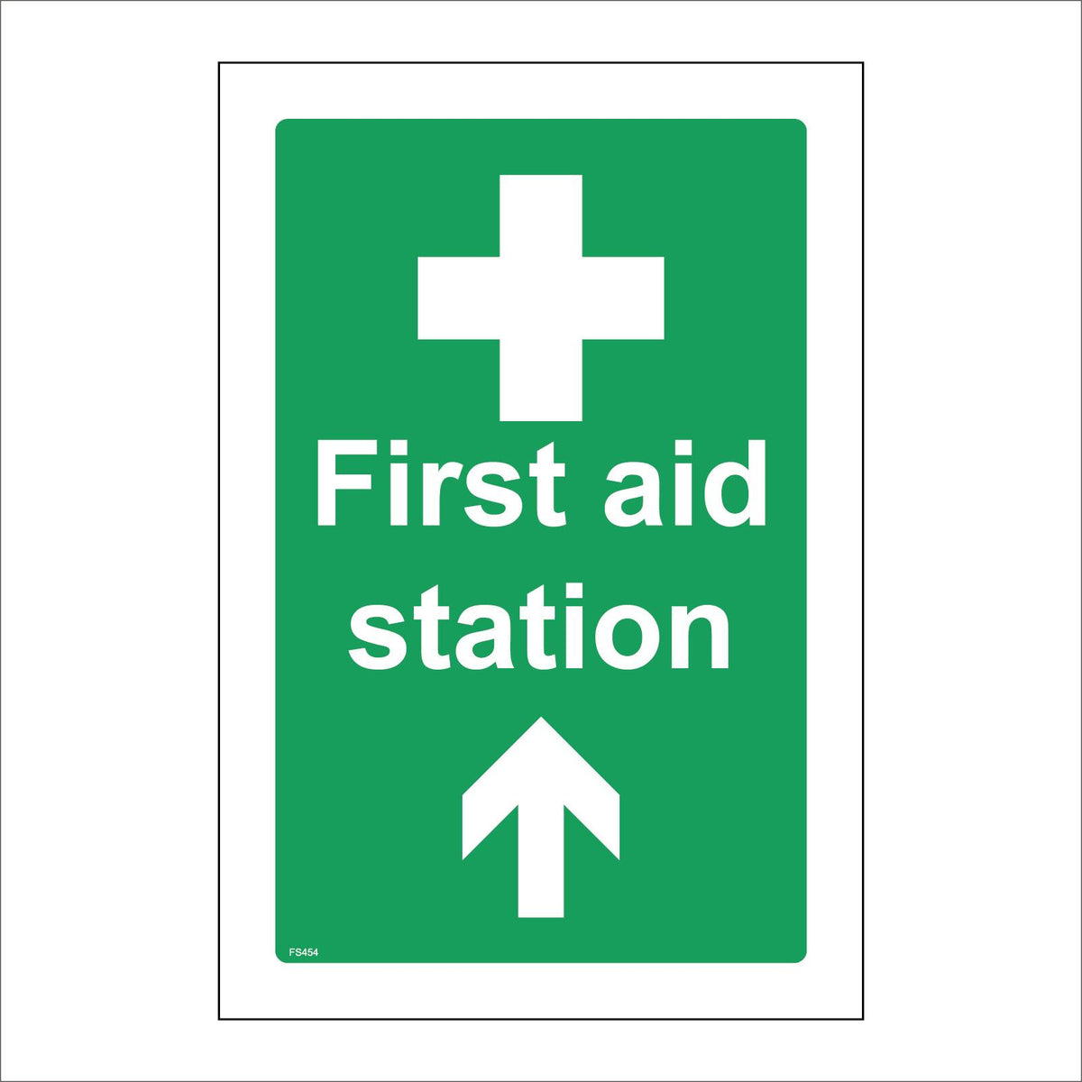 First Aid Station Ahead Up Arrow – PWDirect