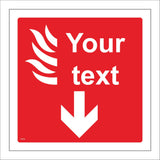 FI372 Your Text Down Arrow South Below Direction Made To Order
