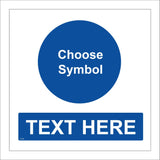 CC206B Blue White Mandatory Design Symbol Image Logo Emblem
