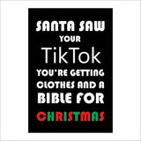 XM309 Santa Saw TikTok Bible Clothes Christmas Humour Fun Share