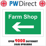 TR916 Farm Shop Left Arrow Direction Location